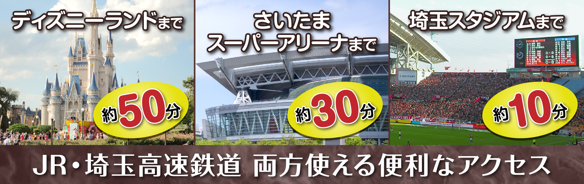 JR、埼玉高速鉄道　両方使える便利なアクセス
